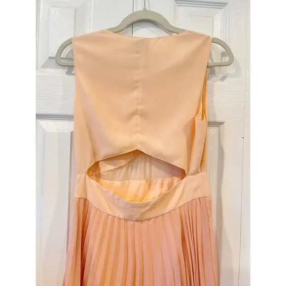 ASOS Pleaded Dress Peach Size 6 (US) - Picture 5 of 8